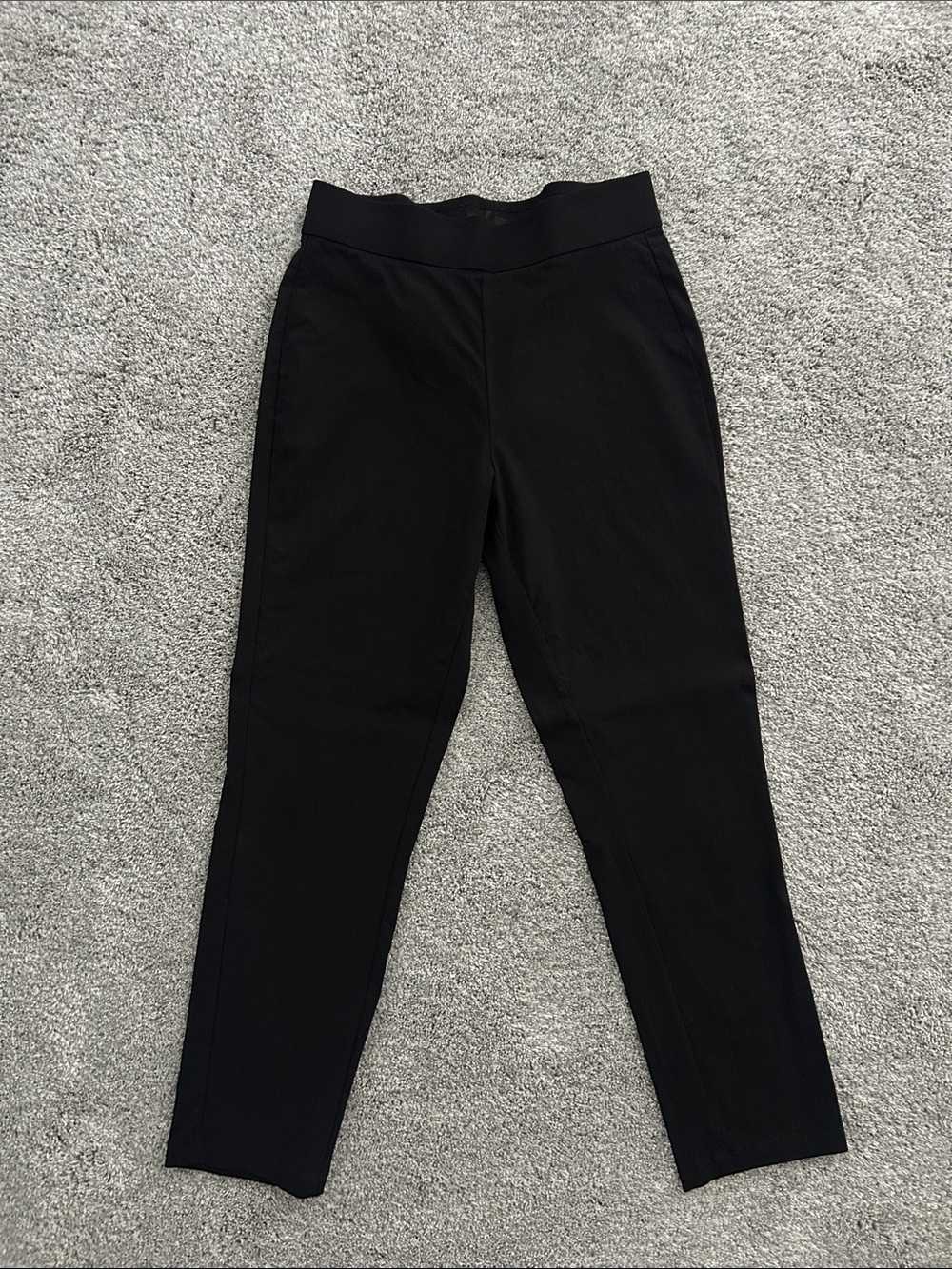 Sleek Black Slim Ponte Ankle Pants